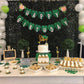 OU RUI Hawaiian Party Happy Birthday Banner for Tropical Luau Party Palm Leaf Decorations