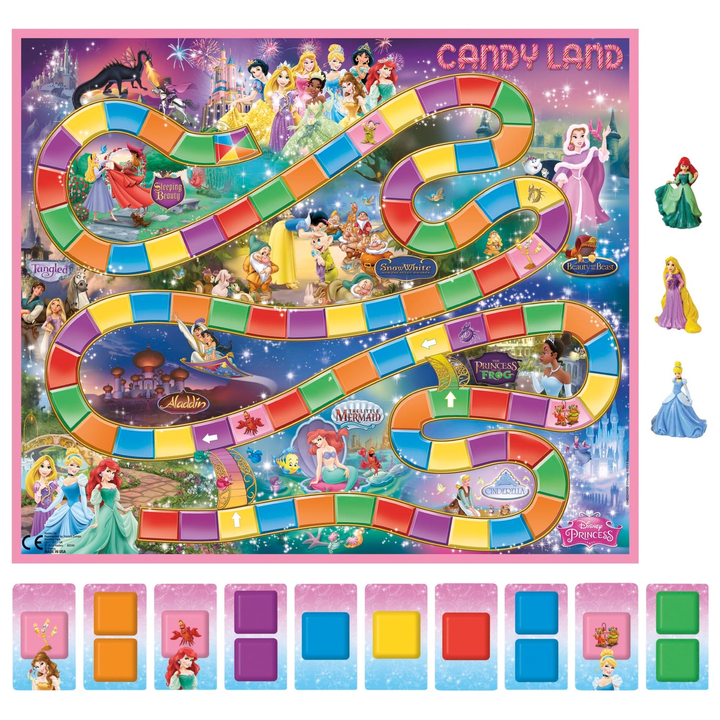 Hasbro Gaming Candy Land Disney Princess Edition Board Game, Preschool Games for 2 to 3 Players, Easter Gifts for Boys and Girls, Family Games