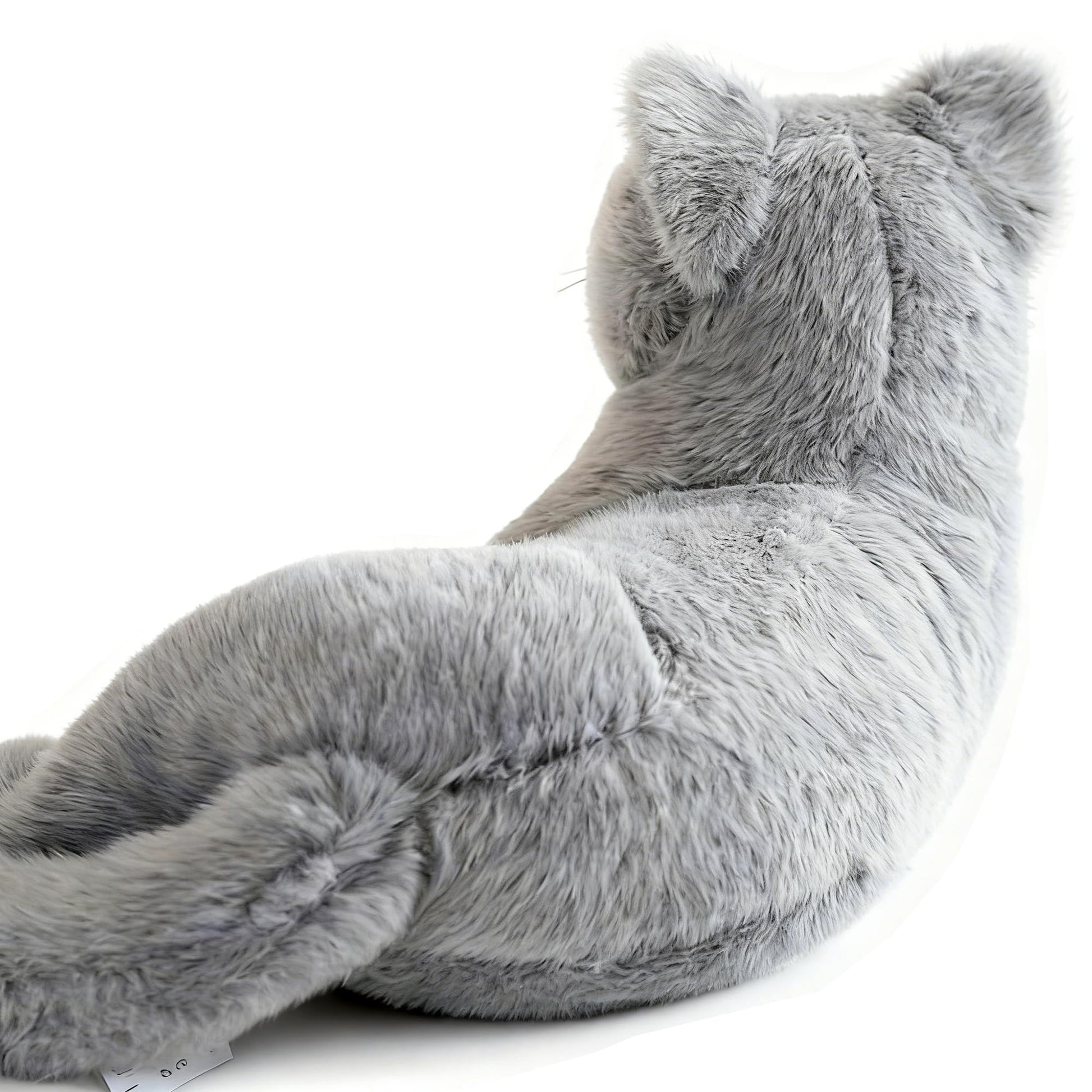 TUKVESZE Gray Cat Plush Soft Plush Cat Toy, 12 inch Realistic Black Cat Stuffed Animal Gifts for Boys and Girls (Gray)