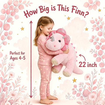 gnomantic Dinosaur Weighted Stuffed Animals, Plush Pillow for Kids