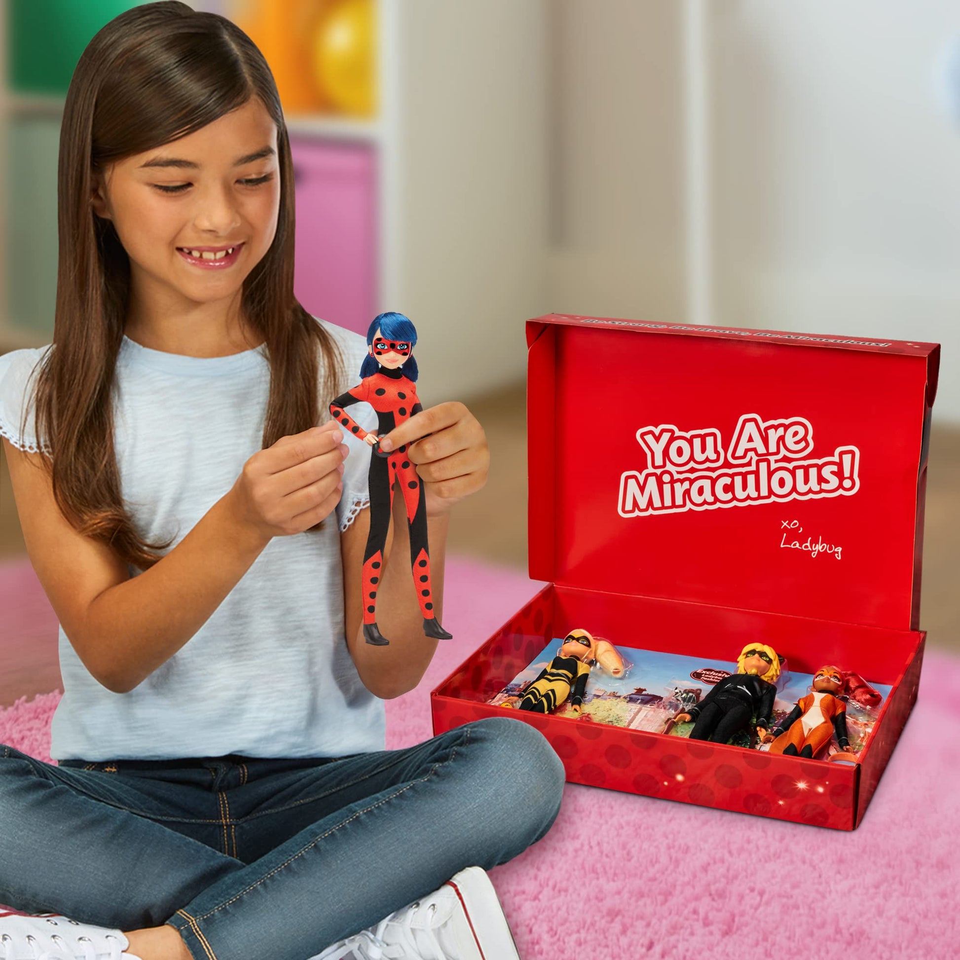 Miraculous Ladybug Heroez 4-Pack Dolls w/Exclusive Ladybug Doll by Playmates Toys