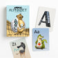 Animal Alphabet Flash Cards for Kids - ABC Learning Cards with Artist-Illustrated Animals, Word Clouds, Hidden Objects, and Positive Words - Large