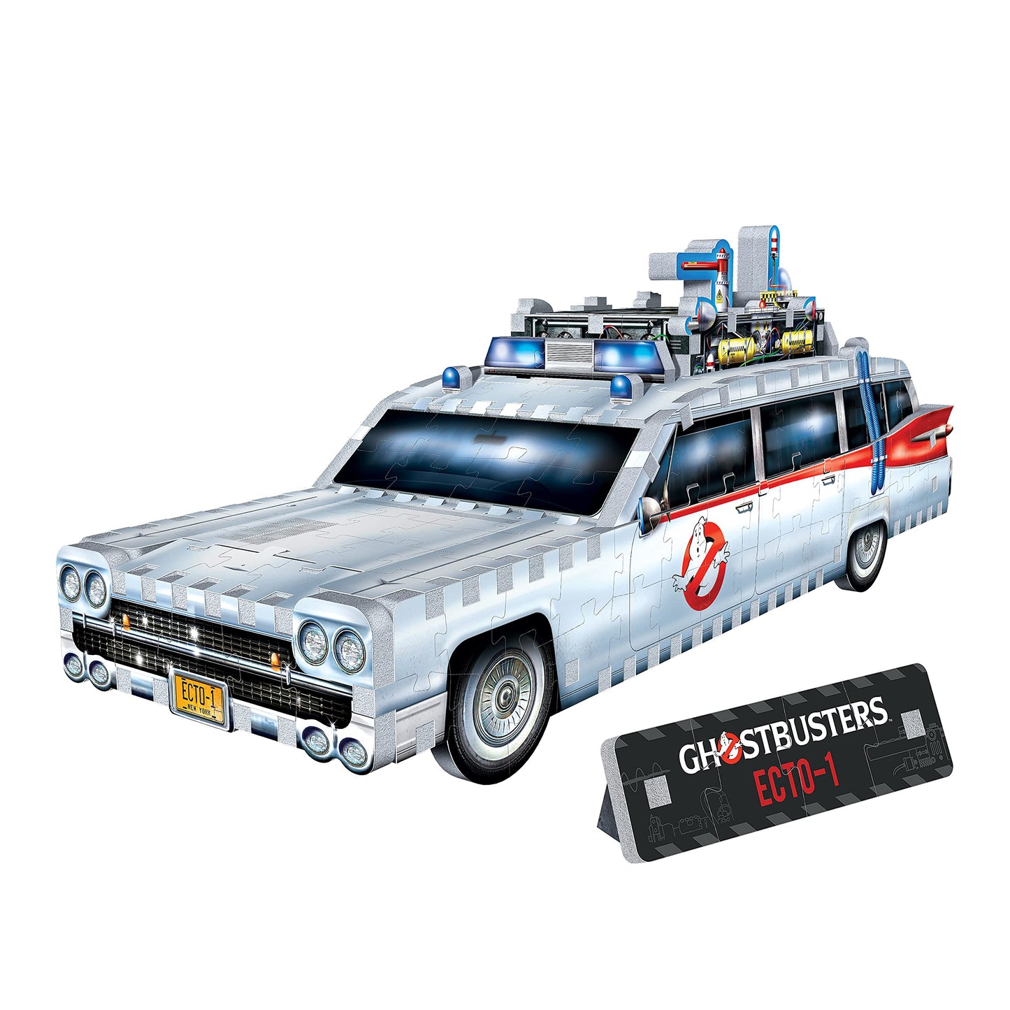 Wrebbit3D Ghostbusters 3D Puzzle Model of Ecto 1 | 280 Jigsaw Puzzle Pieces | Build the Iconic Car Ectomobile and Bust Ghosts All Over New York