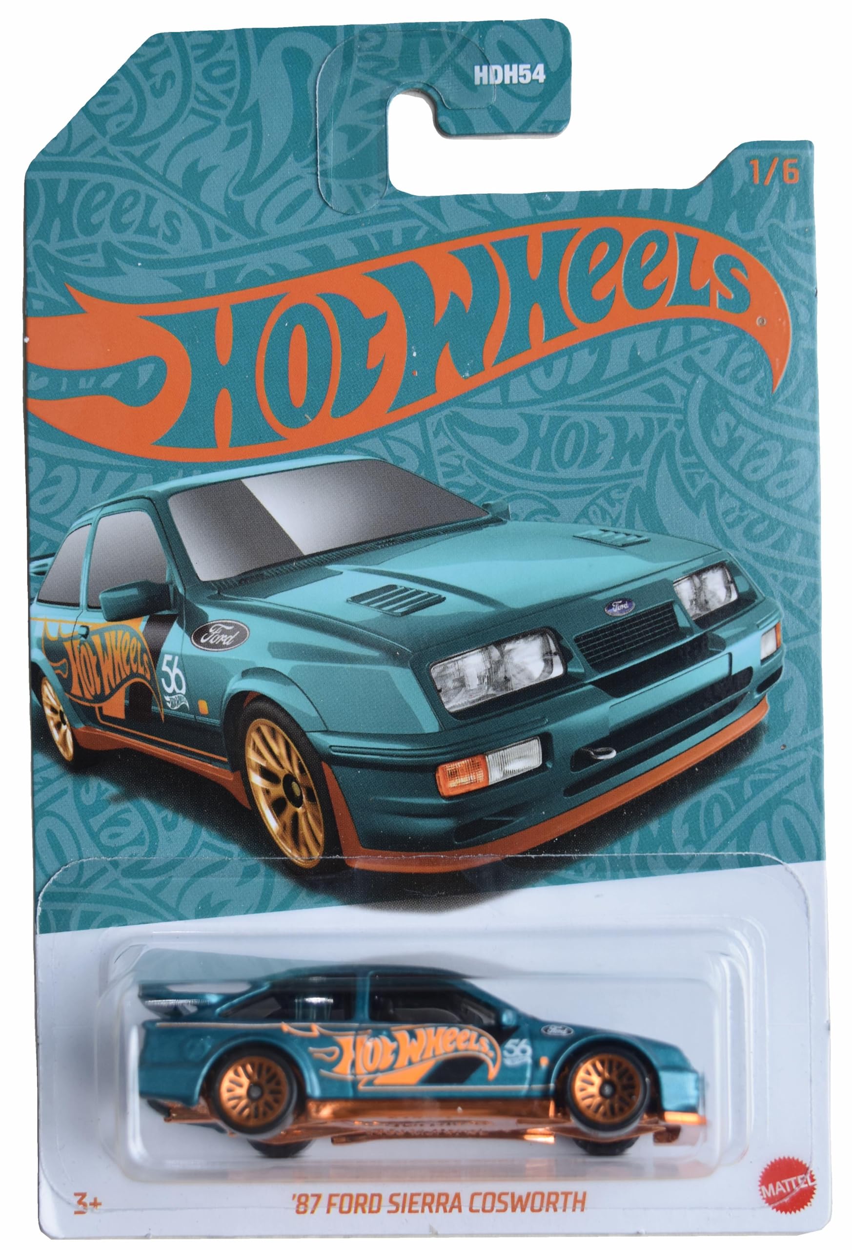 Hot Wheels '87 Ford Sierra Cosworth, Teal 1/6