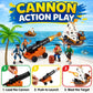 Liberty Imports Bucket of Pirate Action Figures Toys Playset with Pirate Ship, Boat, Treasure Chest, Cannons, Shark for Kids Imaginary Pretend Play