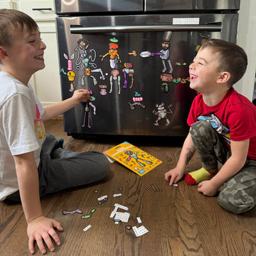 MAGNOMATIC Robot Construction Kit - Funny Fridge Magnet Creature Creation Kit