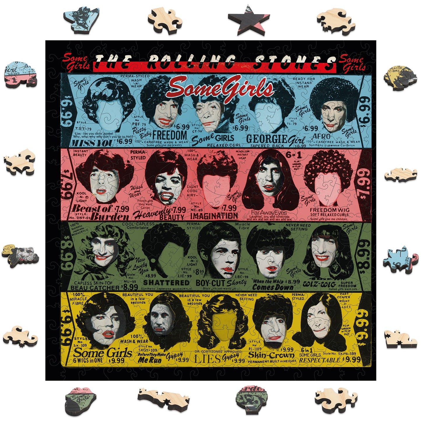 WOODLUX The Rolling Stones Wooden Jigsaw Puzzle-SomeGirls 300Pcs DecorGift
