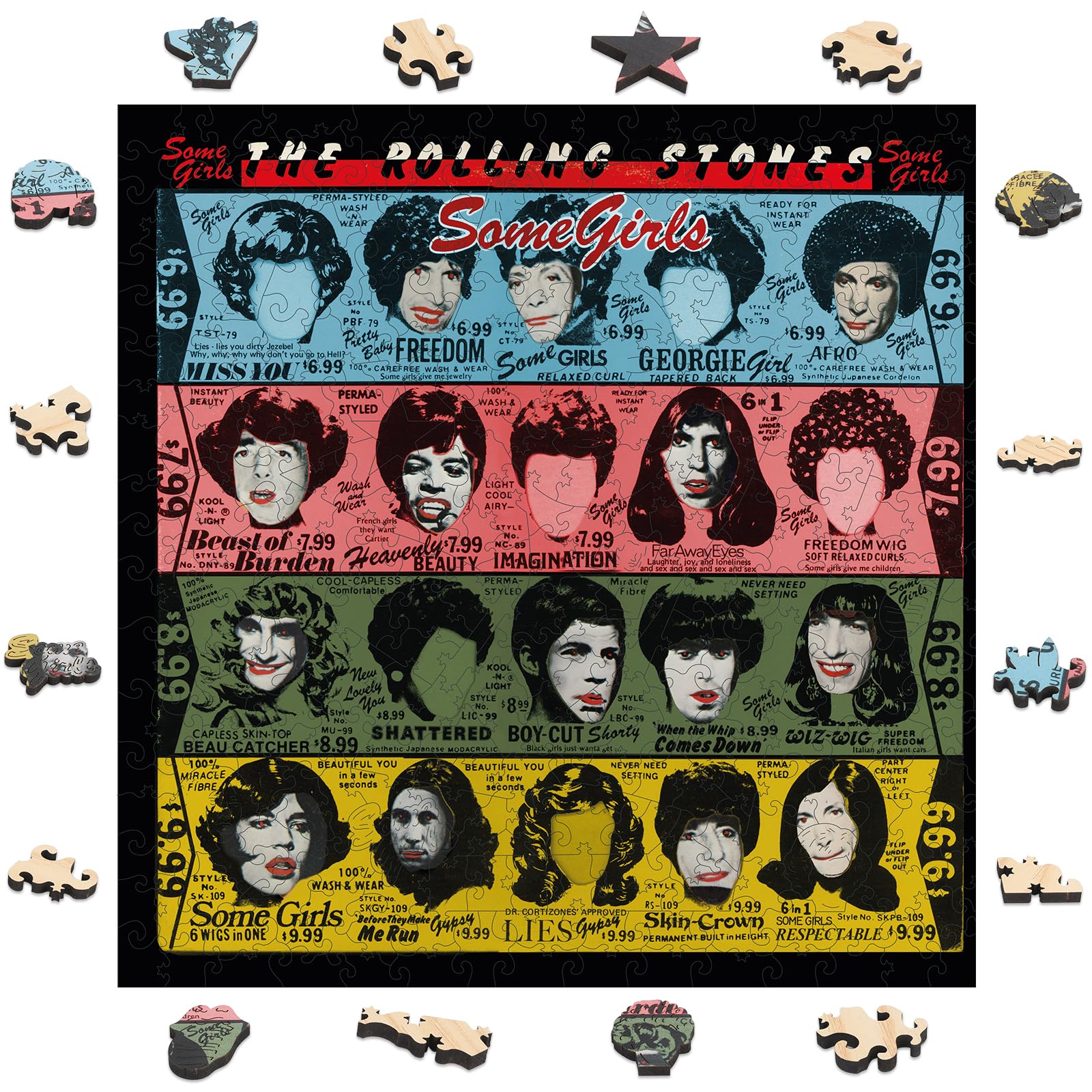 WOODLUX The Rolling Stones Wooden Jigsaw Puzzle-SomeGirls 300Pcs DecorGift
