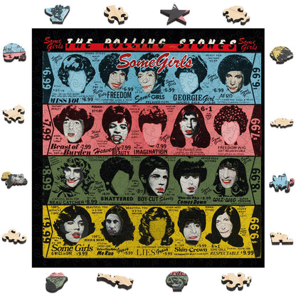 WOODLUX The Rolling Stones Wooden Jigsaw Puzzle-SomeGirls 300Pcs DecorGift