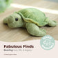 Bearington Lil' Shelton Sea Turtle Stuffed Animal - 7" Plush Sea Turtle Toy with Soft Green Shell and Patterned Belly - Adorable Cuddly Turtles Gift