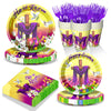 He is Risen Party Plates Supplies Tableware with Easter Jesus Paper Plates Napkins Cups Forks for Religion Christ Easter Party Decorations, Serves 24