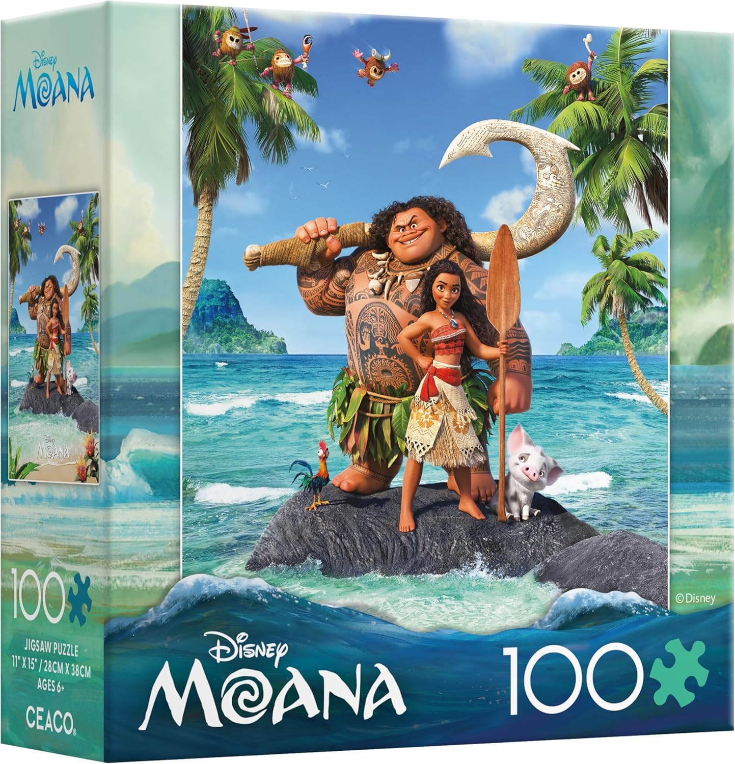 Ceaco - Disney Moana - 100 Piece Jigsaw Puzzle for Kids Ages 6-8