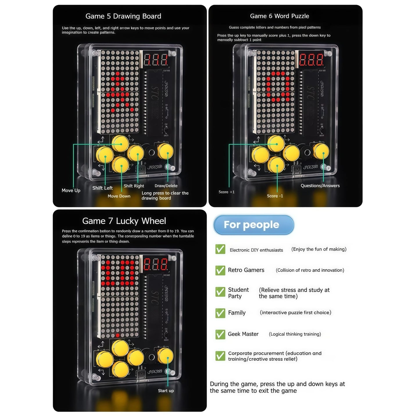 DIY Soldering Project Game Kit Electronic Practice Solder Soldering Kit
