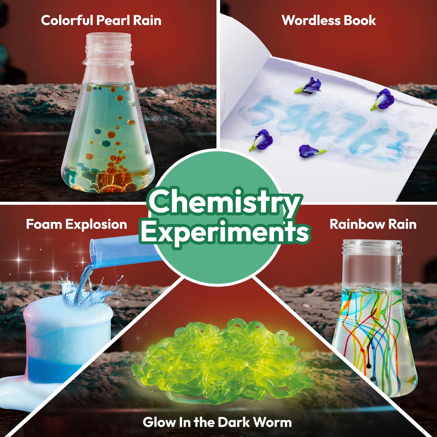 Klever Kits Amazing Science Kits- 85+ Experiments Educational Toys, STEM Activities with Erupting Volcano and Growing Crystal Tree for Kids Aged 6 7