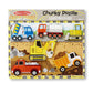 Melissa & Doug Construction Chunky Puzzle, 1 EA
