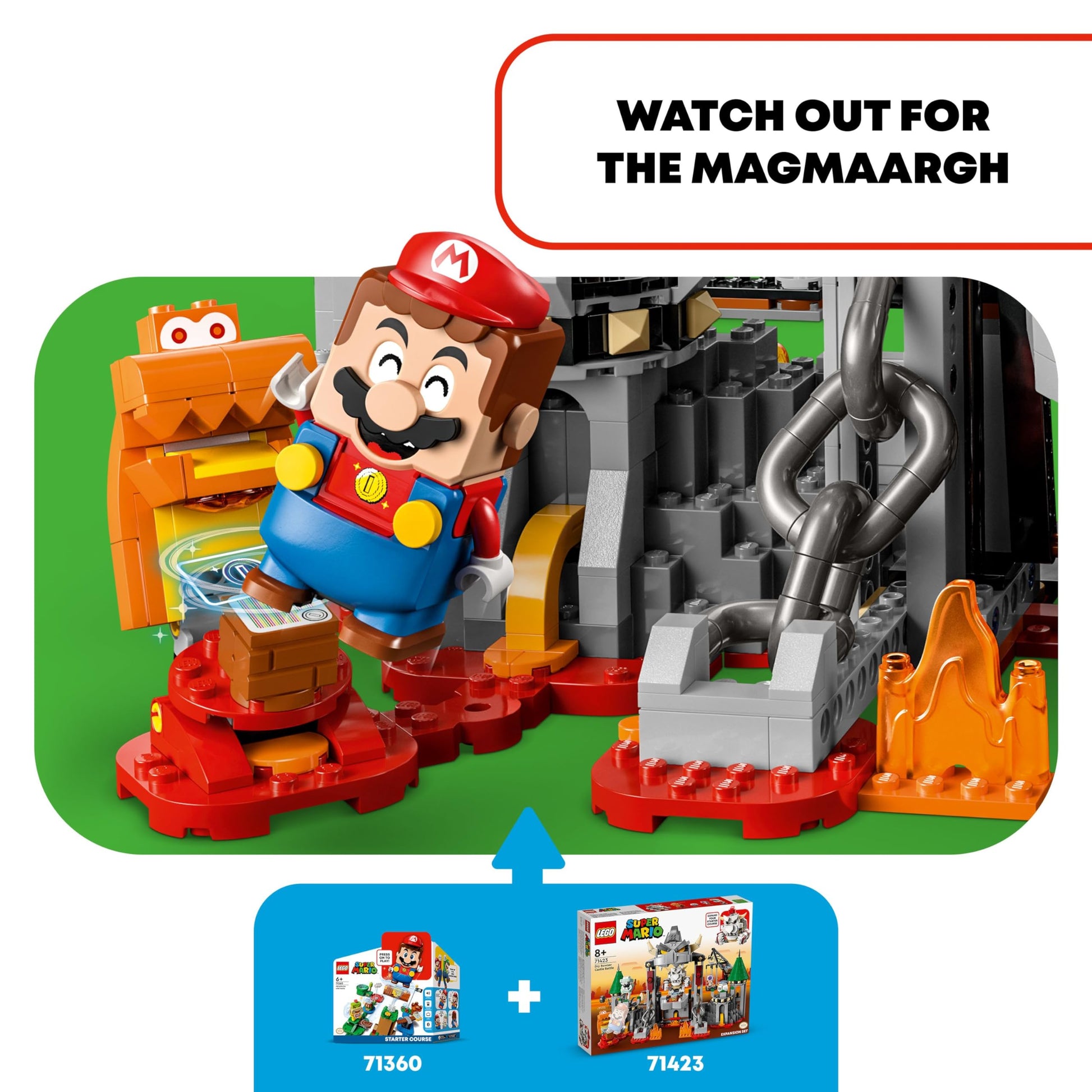 LEGO Super Mario Dry Bowser Castle Battle Expansion Set, Buildable Game with 5 Super Mario Figures, Collectible Playset to Combine with a Starter