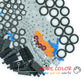 Pasacho Wheels and Axles Set Tires, 118pcs City Car Parts Kits, Vehicle Truck Parts Classic Pieces Accessories, Construction Bulk Bricks Building