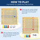 BAKAM Wooden Multiplication Board Math Game for Kids 8-12, Math Manipulatives Set with 100PCS Flash Cards for Kids 6-8 Years Old, Montessori Counting