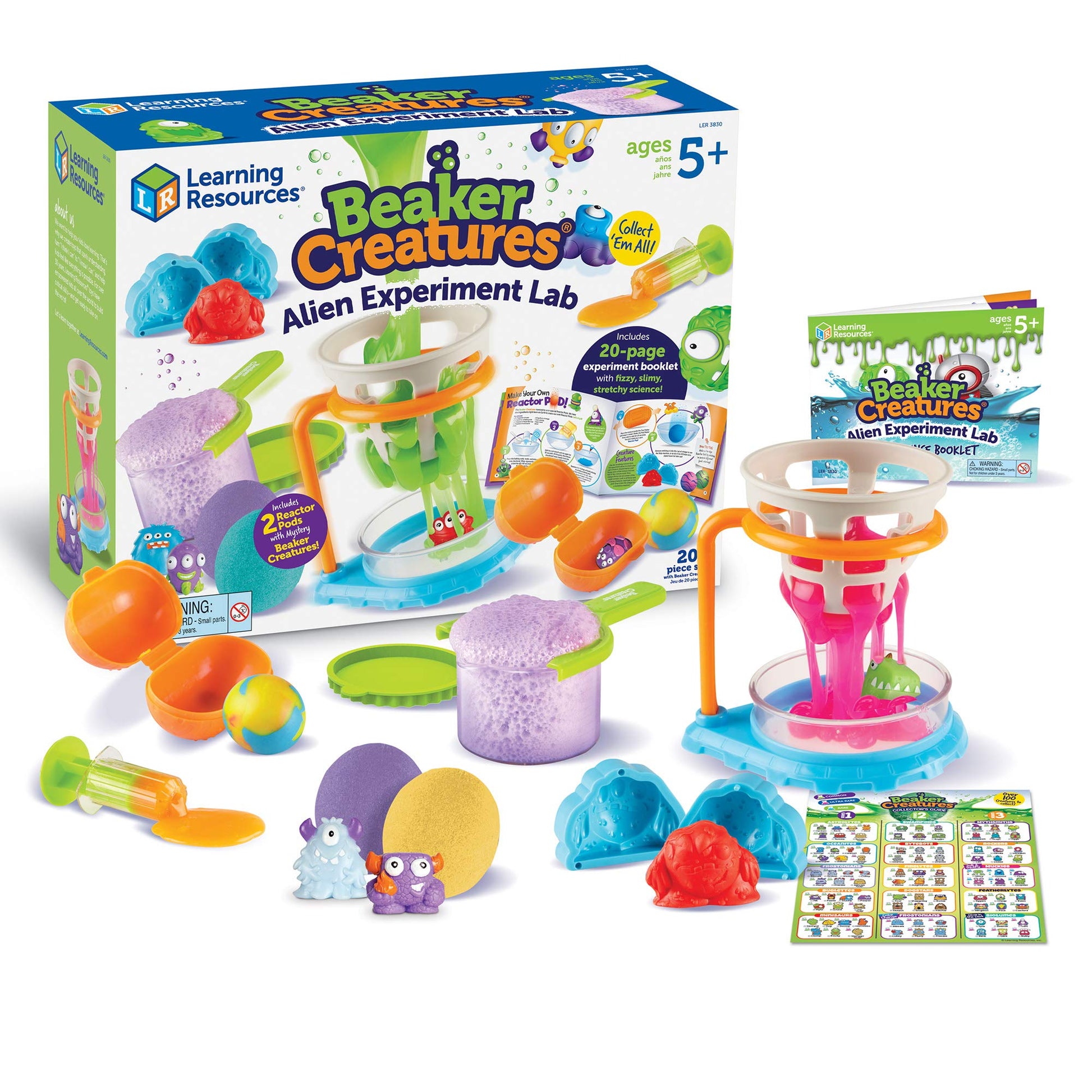 Learning Resources Beaker Creatures Alien Experiment Lab, 18 Piece Set, Ages 5+,Science Exploration, Science Kit for Kids, Fun Science Experiments