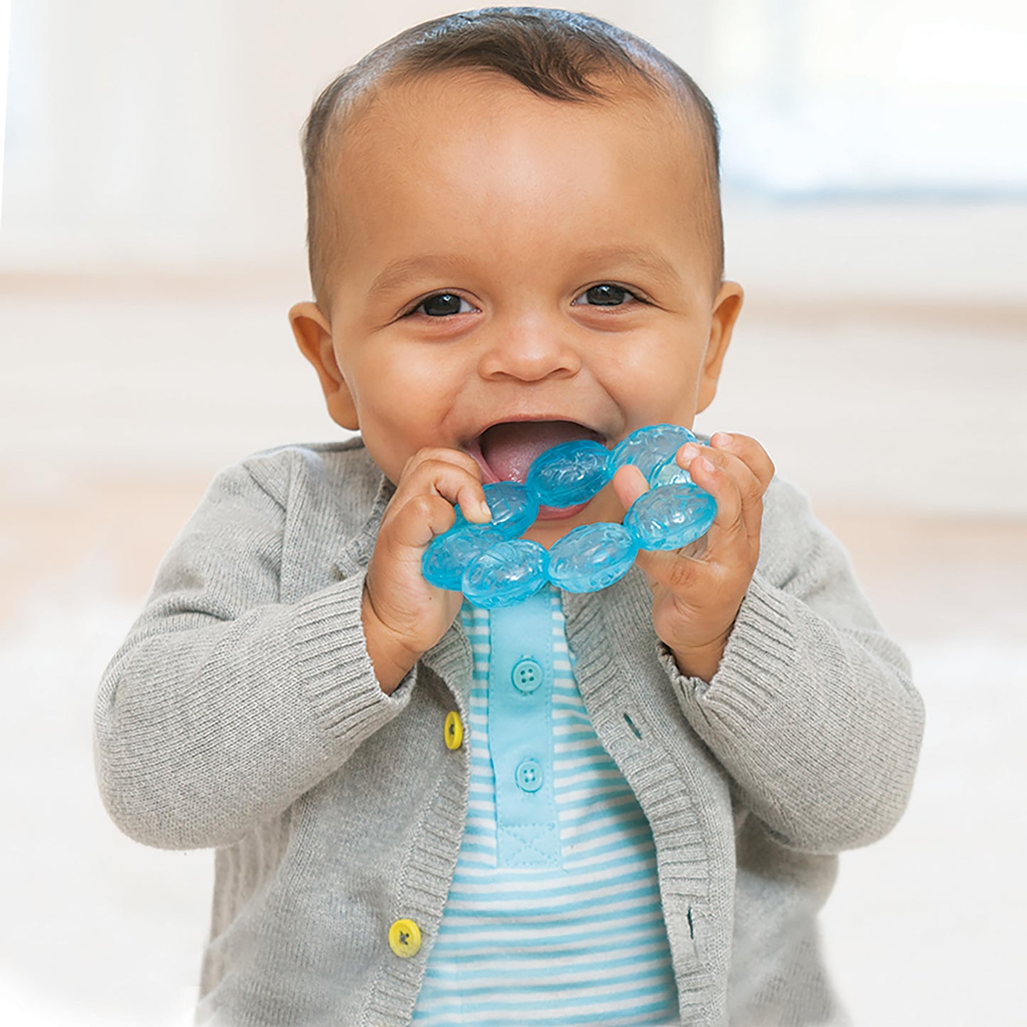 Infantino Water Teethers, Cooling & Massaging Relief, Lime/Blue, 3-Pack