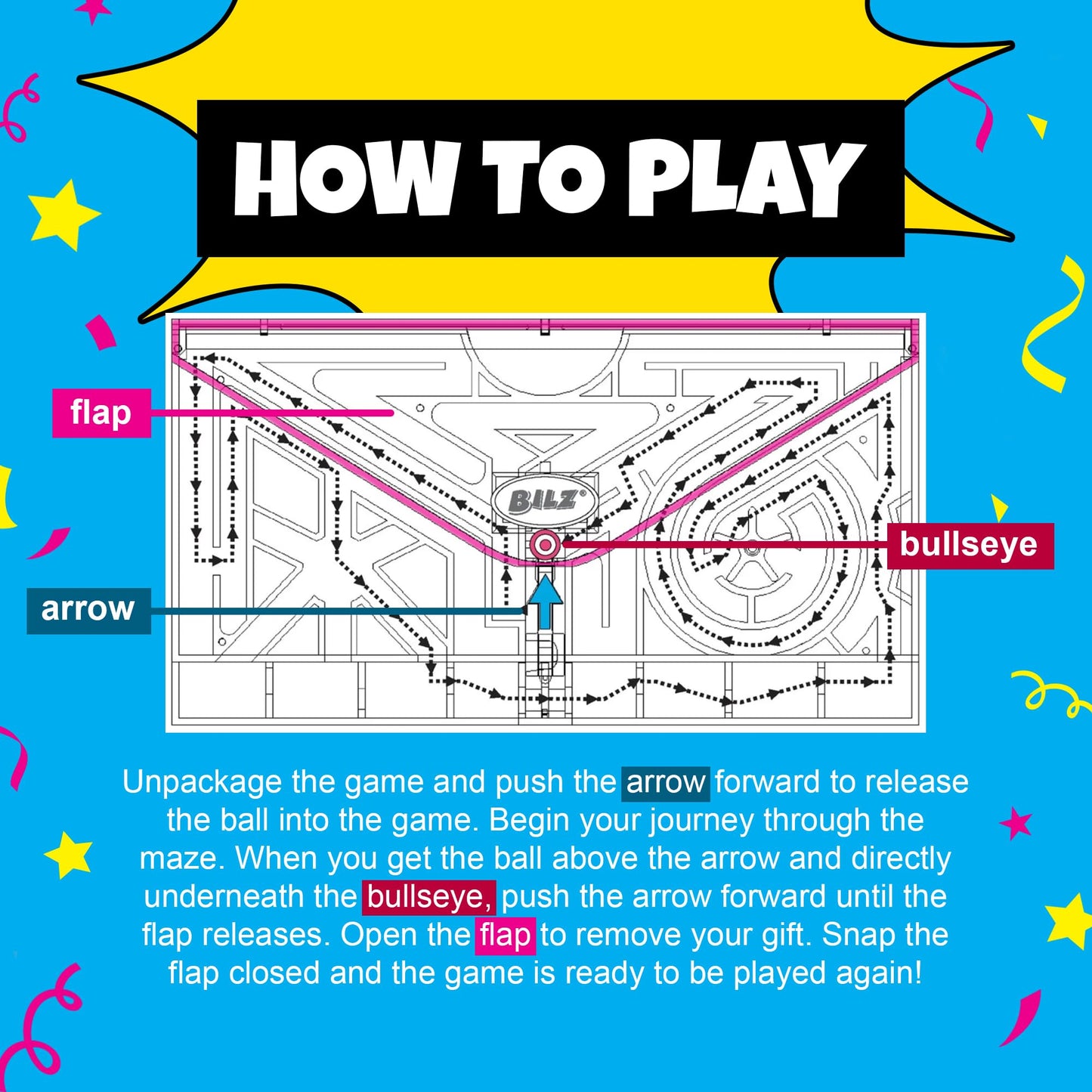 BILZ® Money Maze | Fun Money Gift Puzzle Game for Ages 8+ | Easy Setup with Envelope Flap | for Gift Cards, Cash & Ticket Holder | Perfect