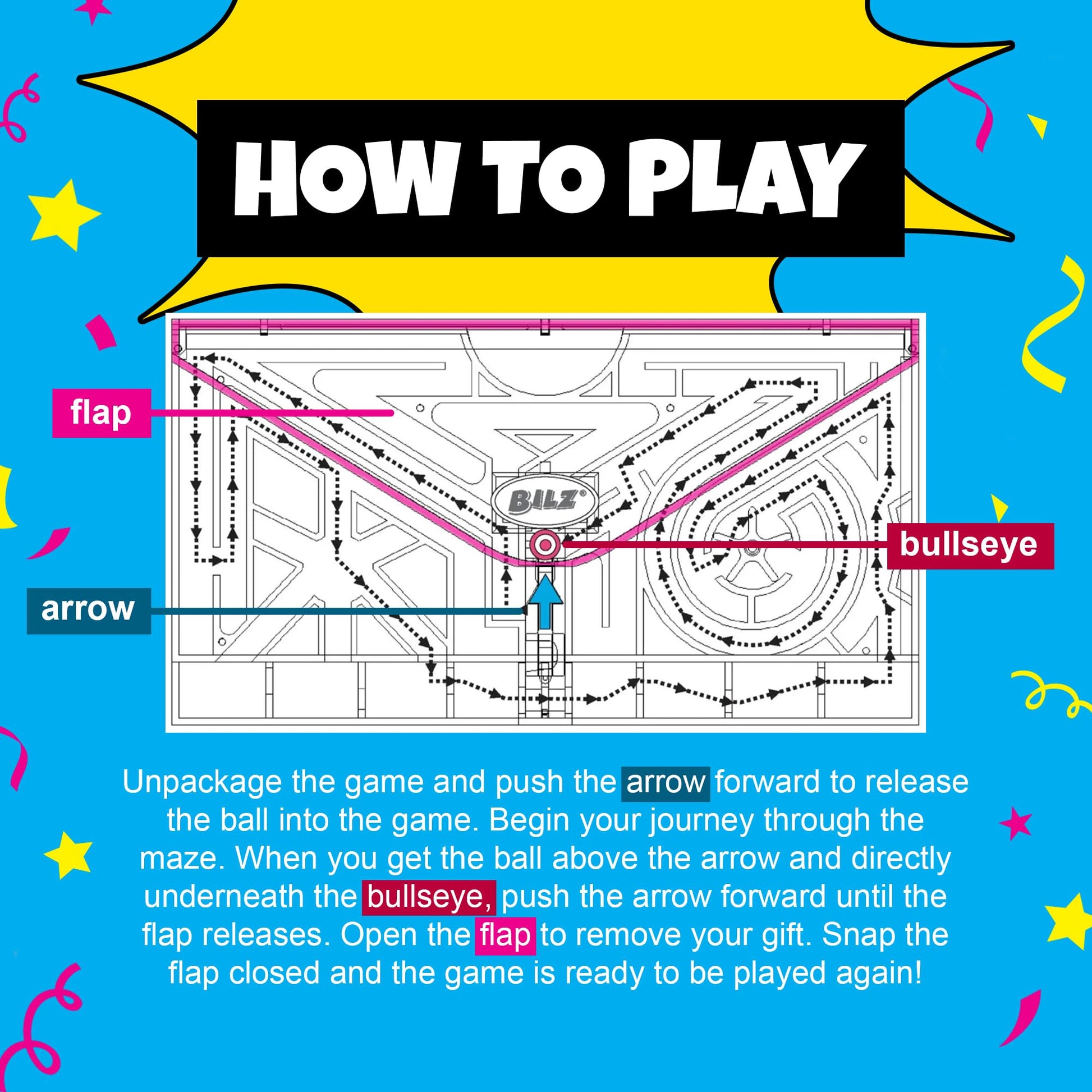 BILZ® Money Maze | Fun Money Gift Puzzle Game for Ages 8+ | Easy Setup with Envelope Flap | for Gift Cards, Cash & Ticket Holder | Perfect