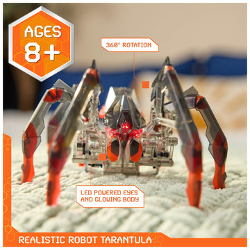 HEX Bots Remote Control Tarantula, Rechargeable Robot Spider Toys for Kids, Adjustable Robotic Tarantula Spider, Robot Toys for Boys & Girls Ages 6