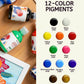 Fantastory Tempera Paint for Kids 12 Colors (8.4 oz Each) Washable Tempera Paint, Kids Poster Sponge Painting, Non-Toxic Finger Hand Bottles Gifts