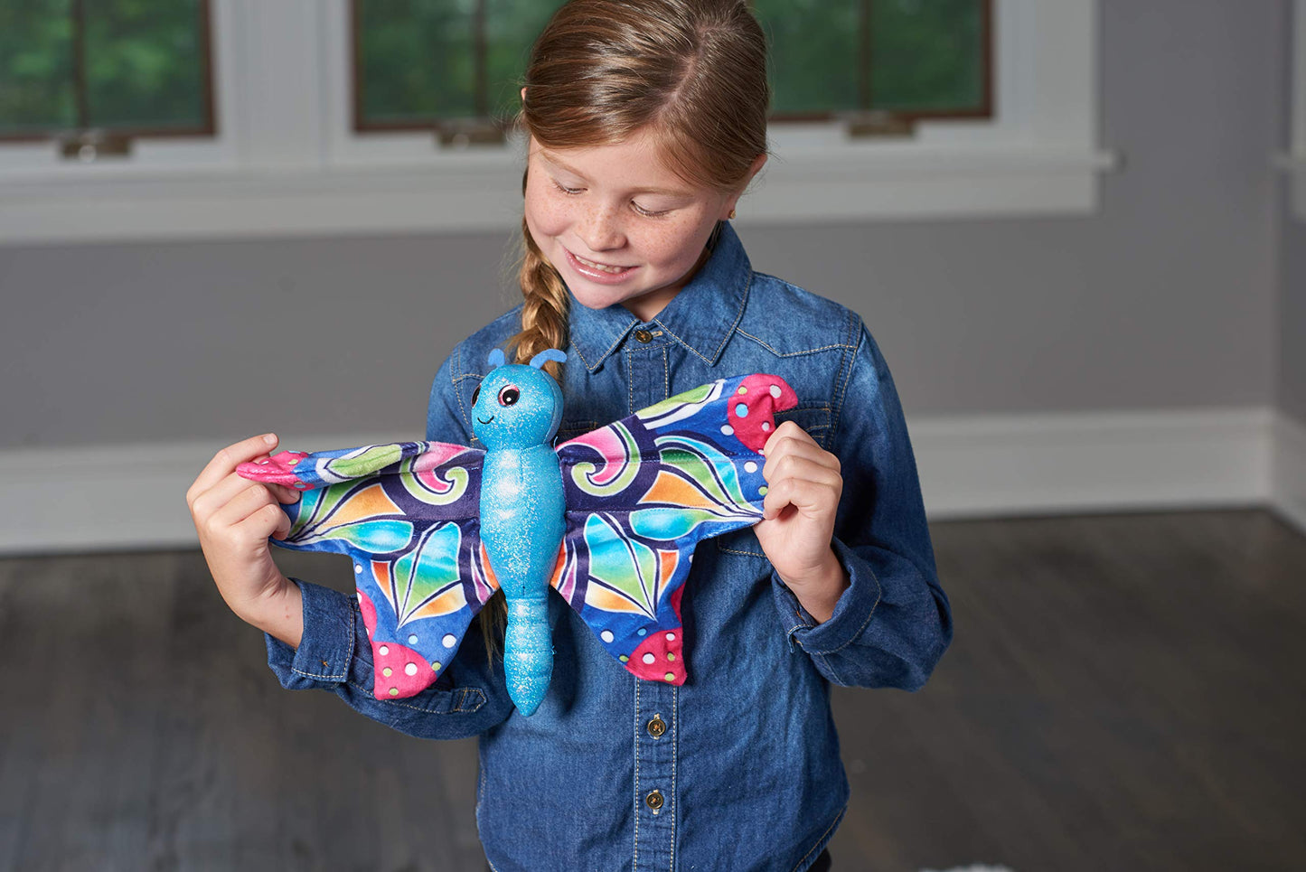 Wild Republic Huggers Colorful Butterfly Stuffed Animal - 8"