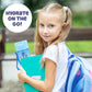 Bluey Decorate Your Own Water Bottle, Repositionable Stickers, Great For Bluey Birthday Parties, Summer Sports, and More, Reusable BPA-Free Water