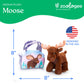 The Petting Zoo Moose Stuffed Animal Plushie and Purse Set, Gifts for Kids, Wildlife Animal Toy, Brown Moose Plush Toy and Purse Pet Carrier