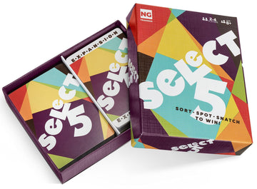 SELECT 5 Card Game - The Lightning Fast Game for Kids, Families, and Adults - Perfect for Family Game Night / 2-4 Players