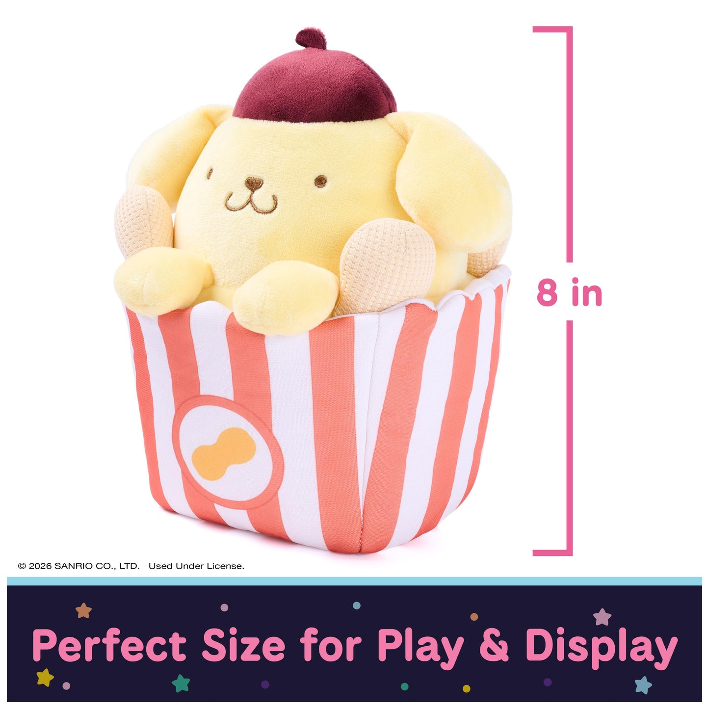 GUND Sanrio Pompompurin Circus Peanuts 8-Inch Circus Plush Toy for Ages 1+