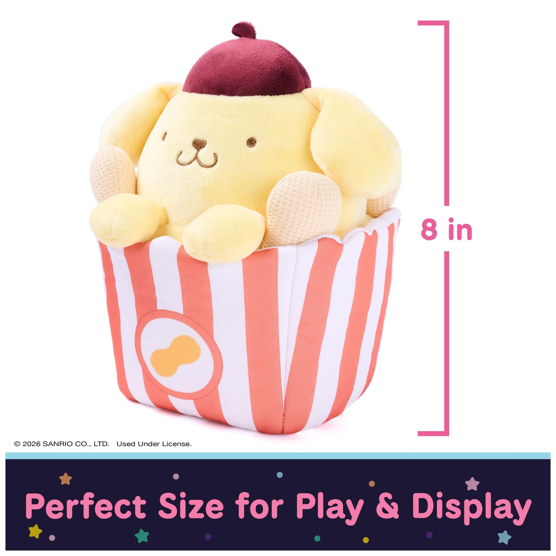 GUND Sanrio Pompompurin Circus Peanuts 8-Inch Circus Plush Toy for Ages 1+