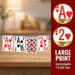 2 Pack Large Print Playing Cards - Low Vision Easy to Read Deck, Large Font Poker Cards for Seniors & Visually Impaired Adults, Large Print Playing