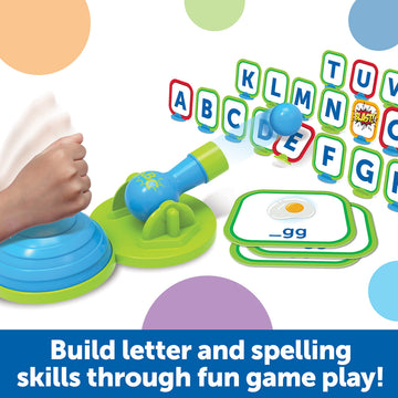 Learning Resources Alphablasters Letter and Spelling Game - 85 Pieces, Ages 4 and Up Toddler Preschool Learning, Educational Indoor Games, Preschool