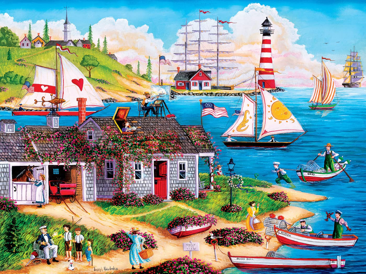 MasterPieces 300 Piece EZ Grip Jigsaw Puzzle - Painter's Point - 18"x24"