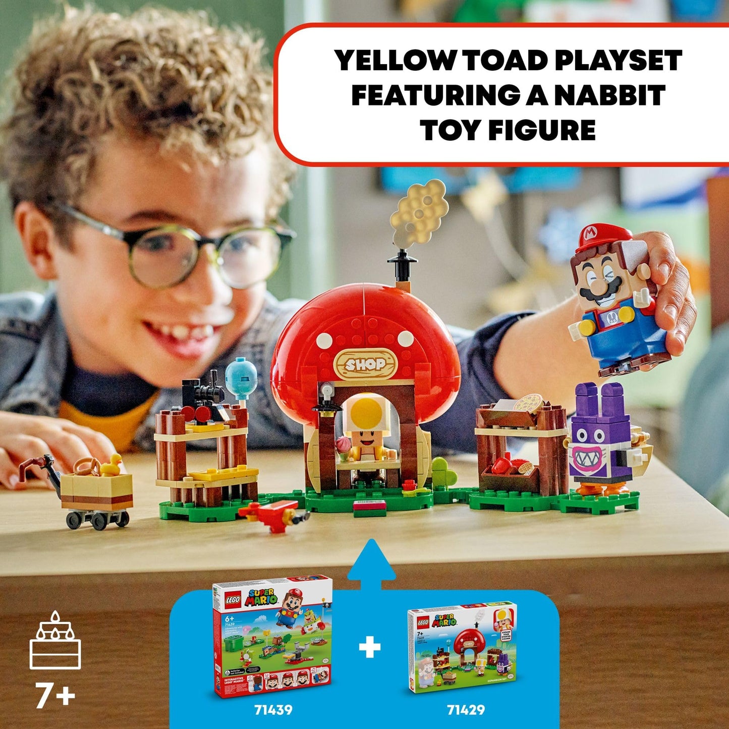 LEGO Super Mario Nabbit at Toad’s Shop Expansion Set, Build and Display Toy for Kids, Video Game Toy Gift Idea for Gamers, Boys and Girls Ages 7