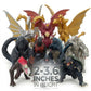 JAYKENIXO 10 Pack NEW Monster Action Figures - Small Dragon & Kaiju Toys with Movable Joints, Dragon VS Kong Creature Playset for Kids, Cake Toppers