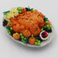Handmade Miniature Roast Turkey - Realistic Clay Thanksgiving Turkey Figurine for Dollhouses, Food Displays, DIY Crafts & Holiday Decorations