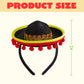 JOYIN 6 PCS Cinco De Mayo Fiesta Fabric Sombrero Headbands Party Costume for Fun Fiesta Hat Party Supplies, Luau Event Photo Props, Mexican Theme