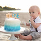 MUWEOL The Big One Wooden Cake Topper - Wave Theme First/1st Birthday Party Decoration,Surf Boy Party Decor?Smash Cake Photo Props (wave topper)