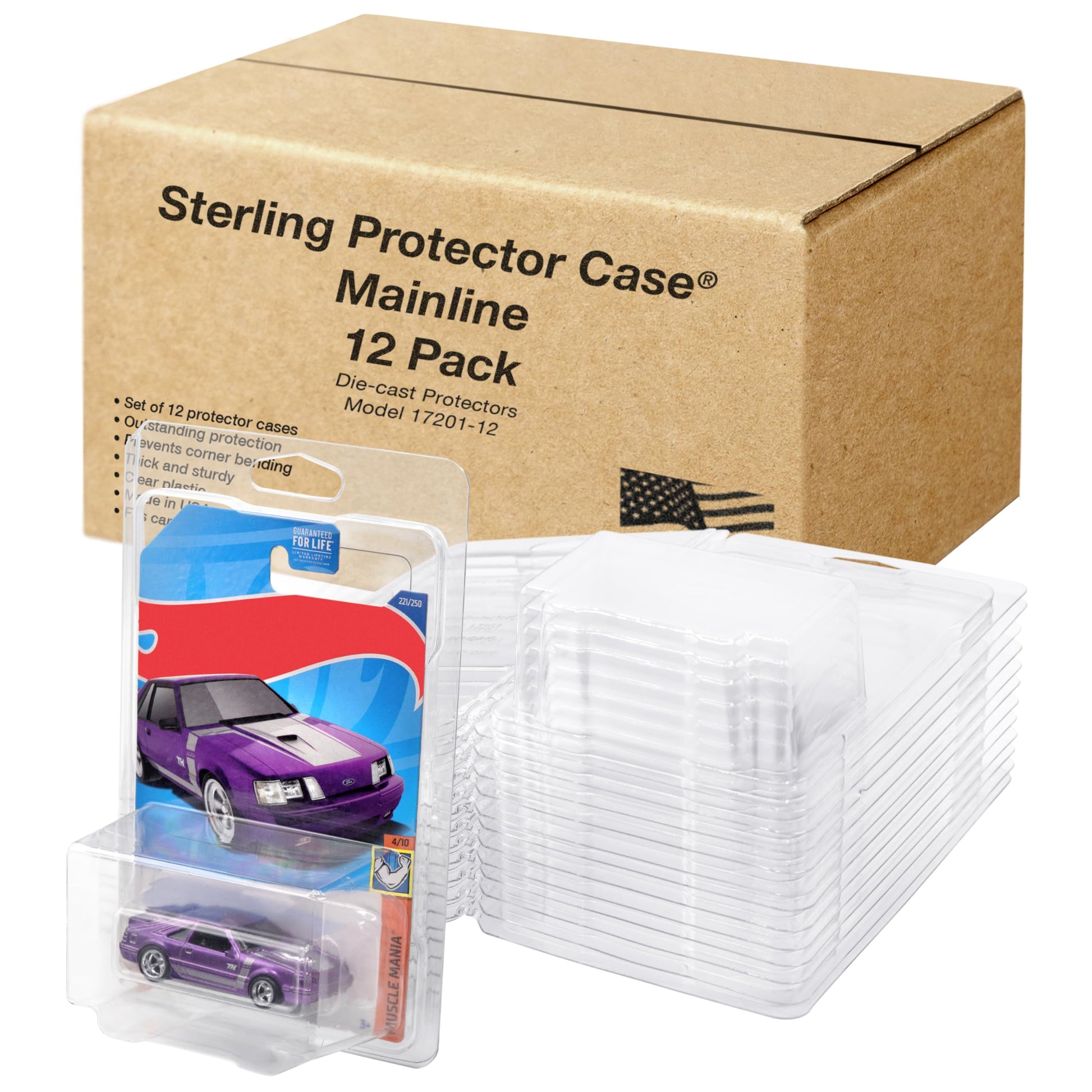 Sterling Protector Case Mainline 12 Pack Model 17201 for Card Size 6.5x4.25