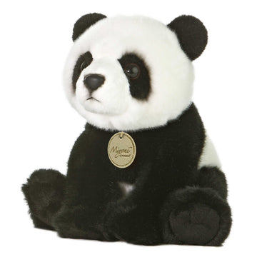 Aurora® Realistic Miyoni® Panda Stuffed Animal - Lifelike Details Make a Cherished Companion - Perfect for Decorating Bedrooms or Classrooms - Black