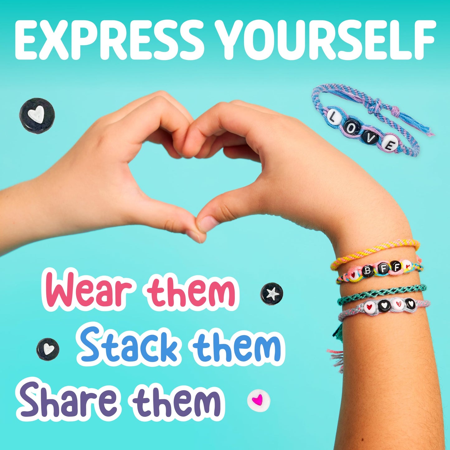 Creativity for Kids Best Friends Bracelets Mini Craft Kit: Create 10 Friendship Bracelets - Bracelet Making Kit, Great Summer Fun (Ages 6+)