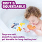 Tub Works® Woodland Animals Watertight Baby Bath Toys, 6 Pack | Sealed, No Hole Bath Toys Design Keeps Moisture Out | Soft, Squeezable & Float on