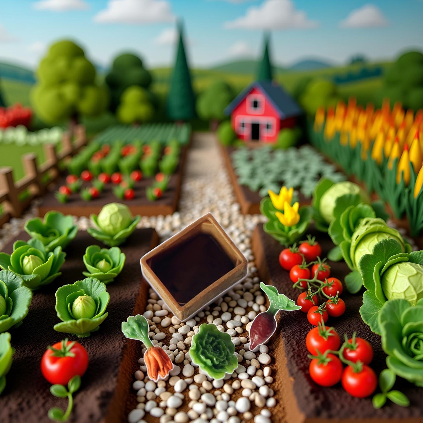 4Pcs/Set Miniature Dollhouse Agricultural Tools Decoration Toy Gift Tool 1/12 Doll Garden, Vegetable Basket, DIY Doll House Kit