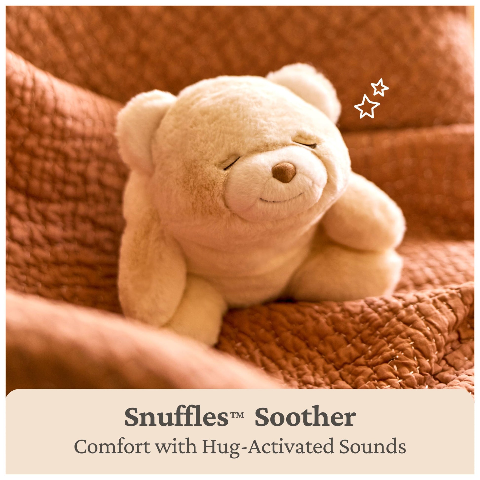 GUND Baby Snuffles Soother 9-Inch Teddy Bear Musical Toy and Sleep Aid