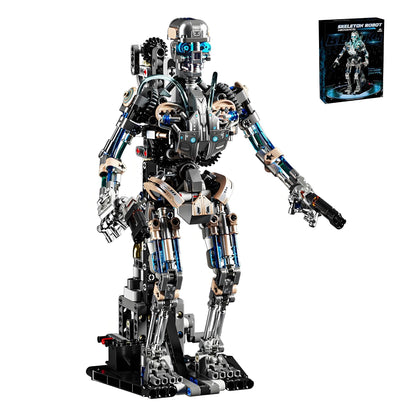 CSNRHG Mechanical Skeleton Robot Building Block Toy 692+Pieces Twistable Body and Poseable Design Creative STEM Toy for Kids and Adults