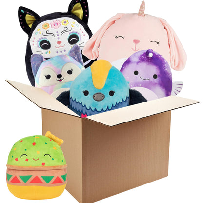 Squishmallows Mystery Squad Box - 3-Pack Plush Set (1 Jumbo 12” + 2 Medium 8”) Official Jazwares Collectible Stuffed Animals - Surprise Mystery Gift